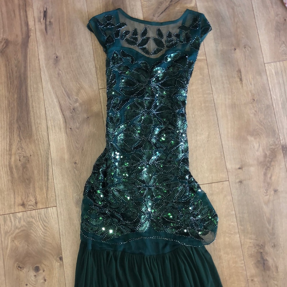 Green Maxi Sparkle Dress